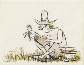 (THE NEW YORKER / FLOWERS.) CHARLES SAXON. Budding Botanist.
